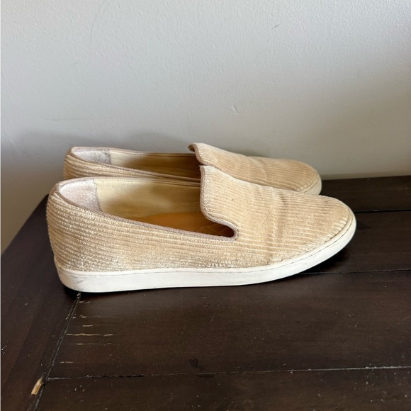 Birdies Shoes - Birdies The Starling Slip On Loafers Cream Corduroy Size 7 Flats